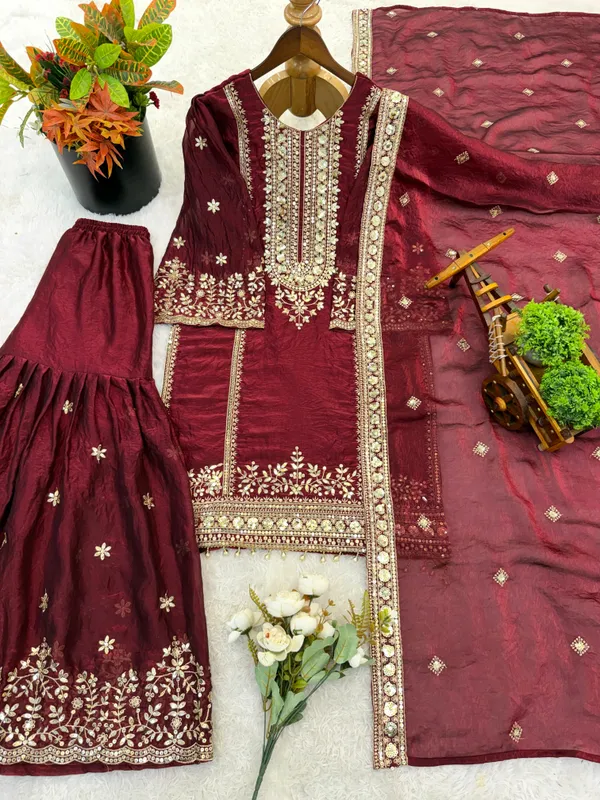 RAS-67_Fendy_Silk_And_Heavy_Embroidery_Sequence_Work_Top-Bottom_And_Dupatta_Set