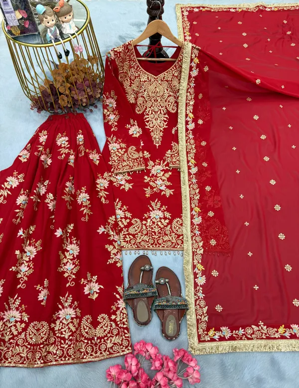 RAS-71_Đěsigner_Party_Wear_Look_Pur_Heavy_Faux_Georgette_Top_Palazzo_&_Dupatta_Set