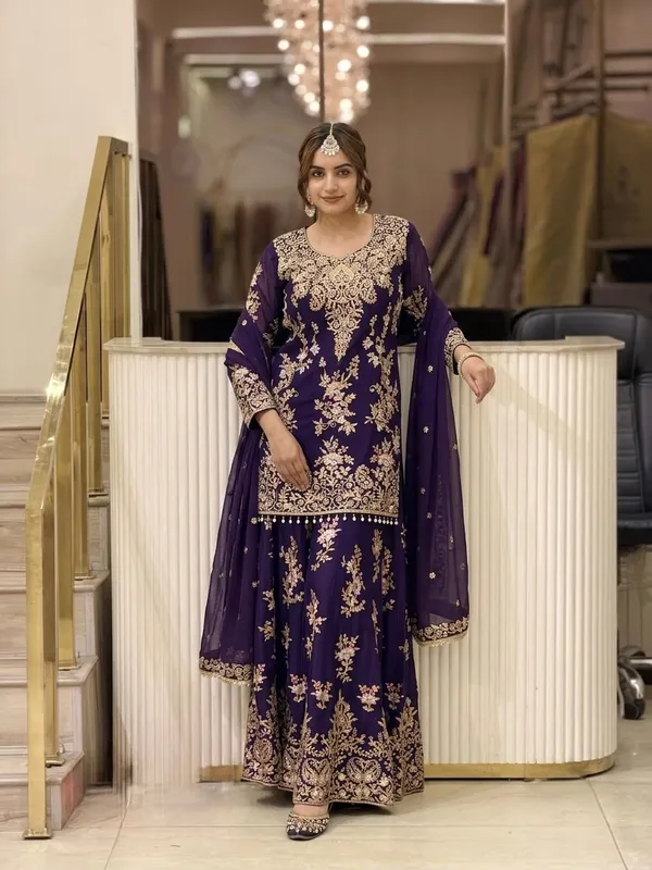 RAS-72_Đěsigner_Party_Wear_Look_Pur_Heavy_Faux_Georgette_Top_Palazzo_&_Dupatta_Set