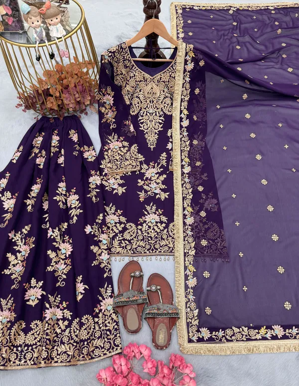 RAS-72_Đěsigner_Party_Wear_Look_Pur_Heavy_Faux_Georgette_Top_Palazzo_&_Dupatta_Set