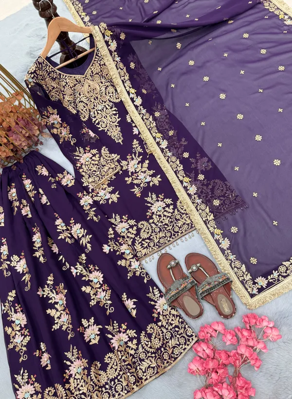 RAS-72_Đěsigner_Party_Wear_Look_Pur_Heavy_Faux_Georgette_Top_Palazzo_&_Dupatta_Set