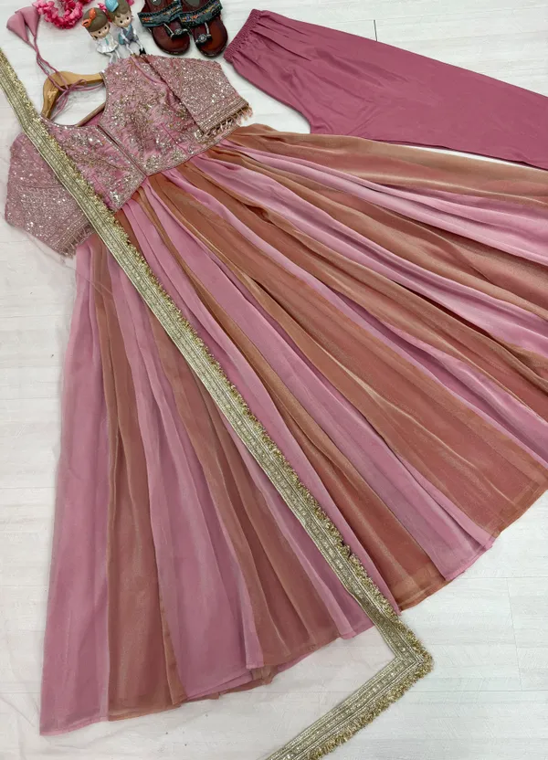 RAS-88_Launching_New_Party_Wear_Look_Moss_Gown,Dupatta_&_Bottom_Set