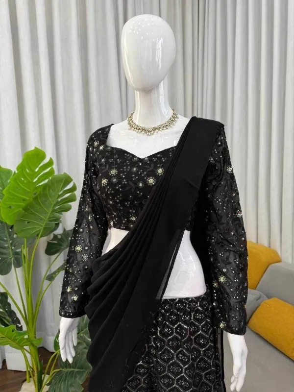 RTC_5994_Premium_Elegance_Foux_Georgette_Black_Dress