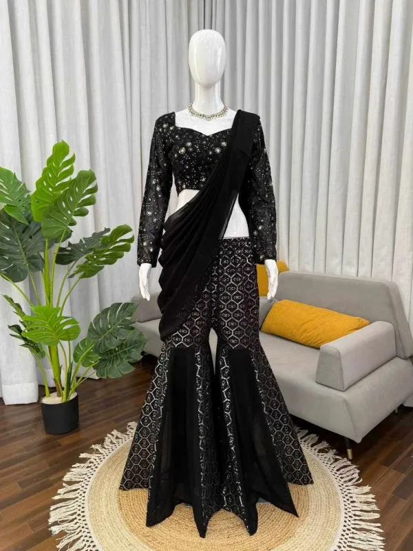 RTC_5994_Premium_Elegance_Foux_Georgette_Black_Dress