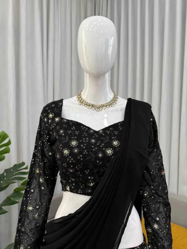RTC_5994_Premium_Elegance_Foux_Georgette_Black_Dress