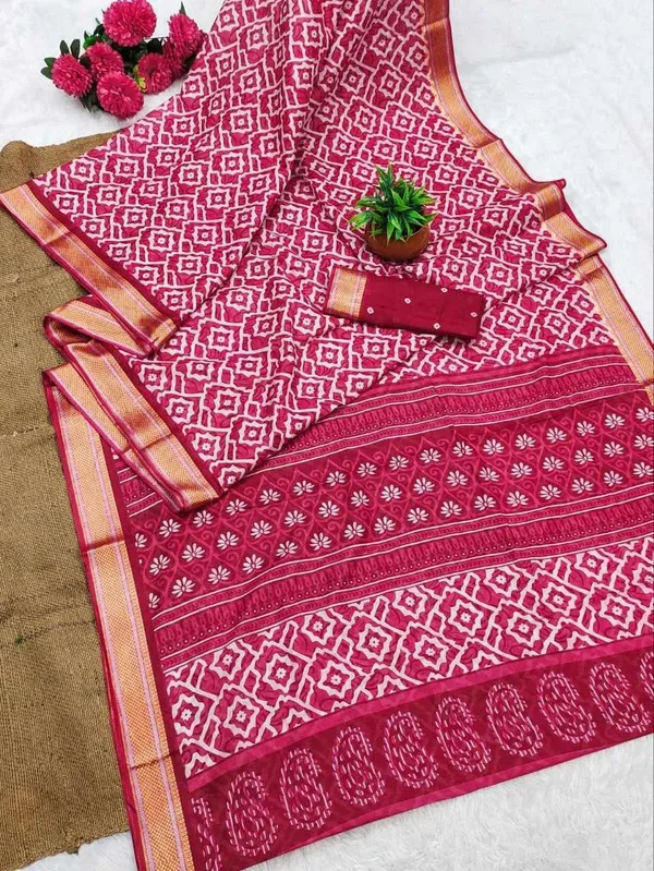 JBC_1095_Bagru_Ajrakh_Printed_Cotton_Saree