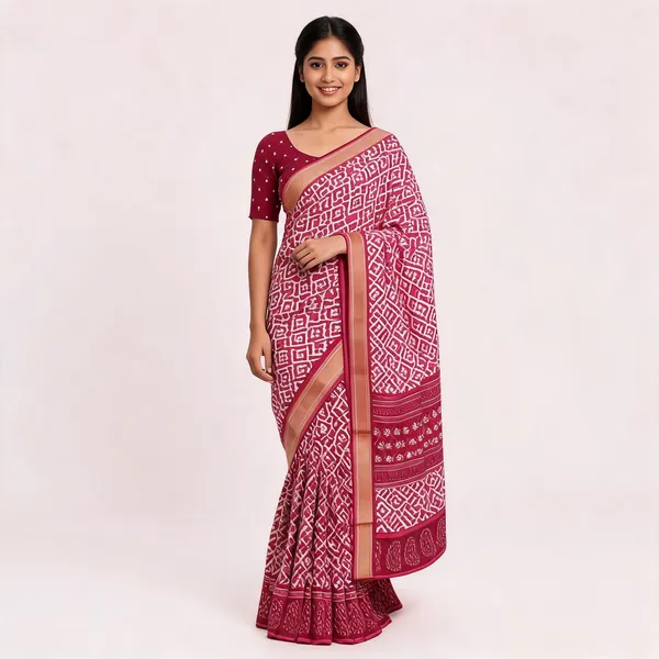 JBC_1095_Bagru_Ajrakh_Printed_Cotton_Saree