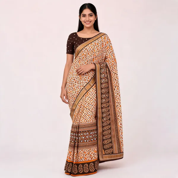 JBC_1095_Golden_mulmul_Cotton_Saree