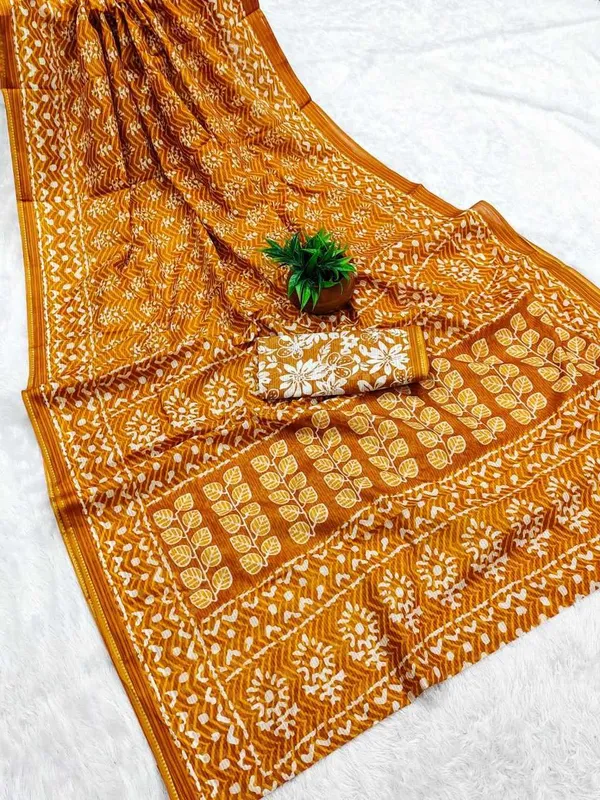 JBC_206_Yellow_Mulmul_Cotton_Saree
