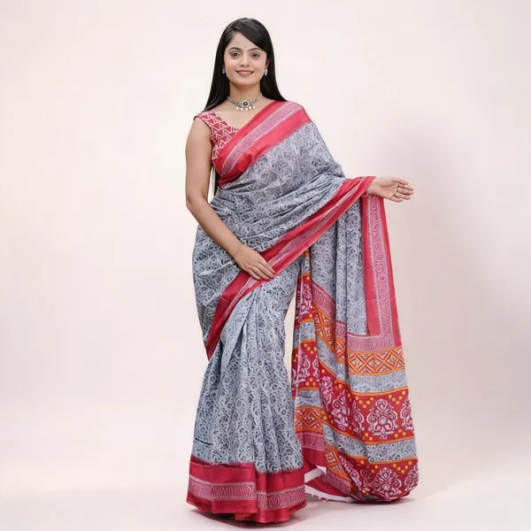 JBC_Grey_MalMal_Cotton_Saree