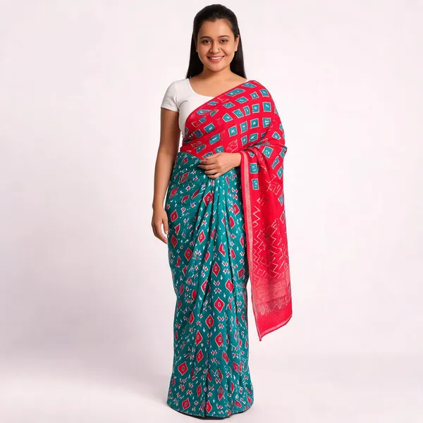 JBC_Petrol_Soft_Pure_Cotton_Saree