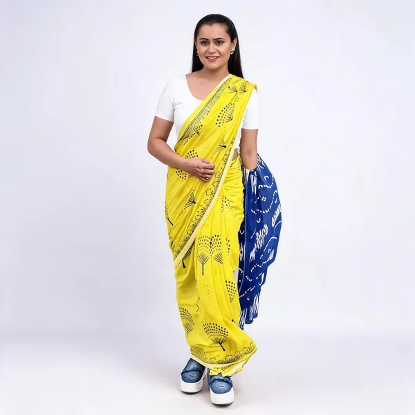 JBC_Yellow_Classic_Mul_Cotton_Saree