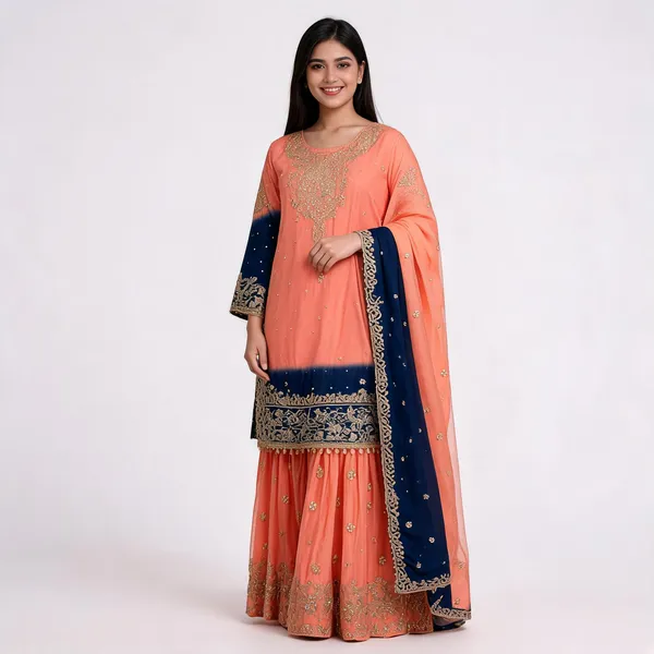 KD_1498_Havy_Chinon_Orange_Designer_Suit