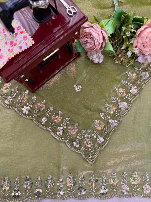KD_619_New_Festive_Wear_Designer_Mehndi_Colour_Saree