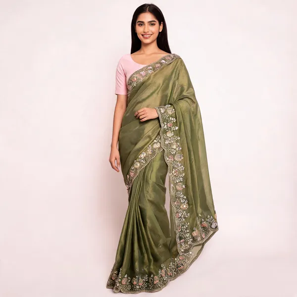 KD_619_New_Festive_Wear_Designer_Mehndi_Colour_Saree