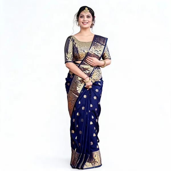 KP_6041_BLUE_SOFT_LICHI_SILK_SARE