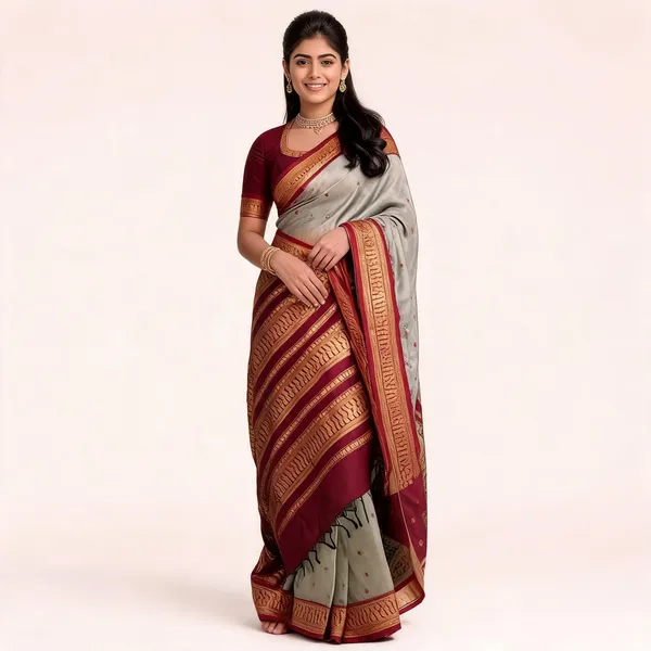 KP_6092_Graceful_Drape_Rich_Texture_And_Elegant_Designed_Saree