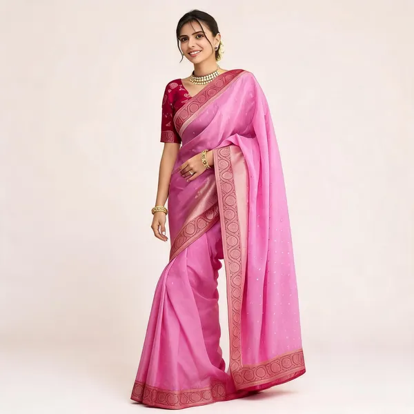 KP_6093_SOFT_LICHI_SILK_CLOTH_PINK_SAREE