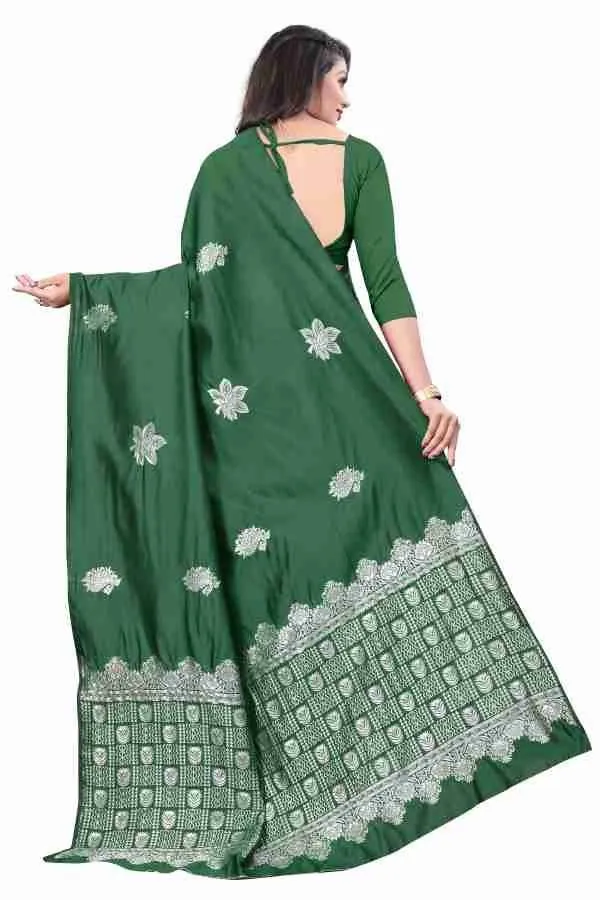 KP-R_100_New_Silk_Green_Saree