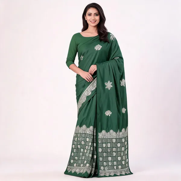 KP-R_100_New_Silk_Green_Saree