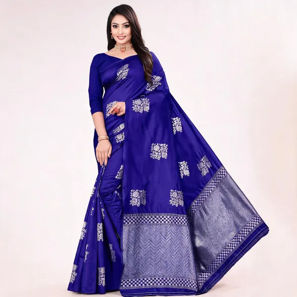 KP-R_102_New_Blue_Silk_Saree