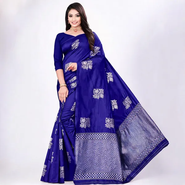 KP-R_102_New_Blue_Silk_Saree