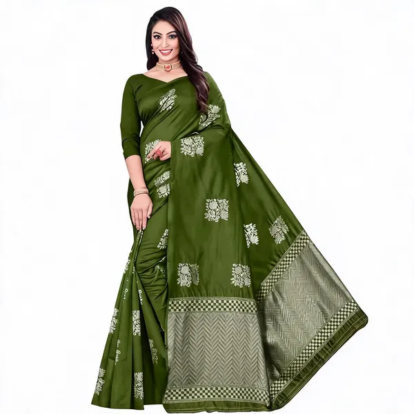 KP-R_102_New_Green_Silk_Saree
