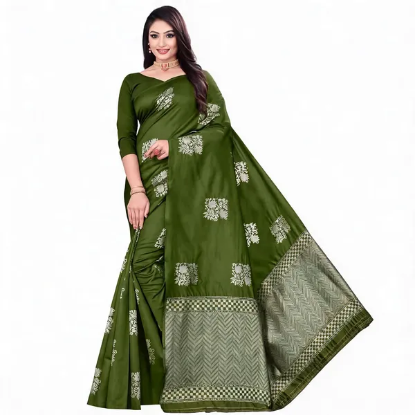 KP-R_102_New_Green_Silk_Saree