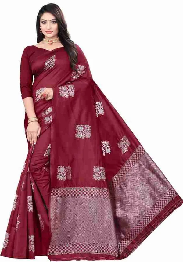 KP-R_102_New_Maroon_Silk_Saree
