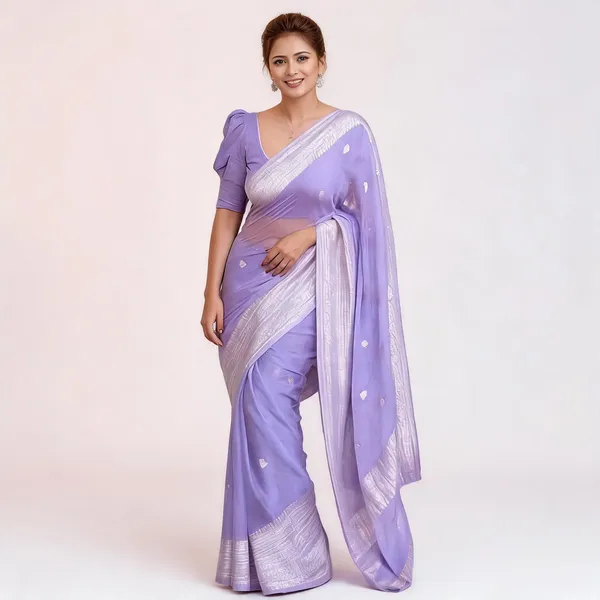 KP-R_120_BEAUTIFUL_SOFT_LILAN_Lavender_Saree