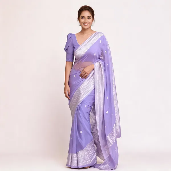 KP-R_120_BEAUTIFUL_SOFT_LILAN_Lavender_Saree