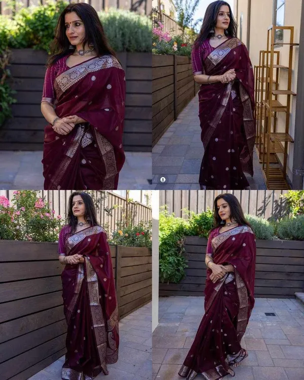 KP-R_120_BEAUTIFUL_SOFT_LILAN_Maroon_Saree