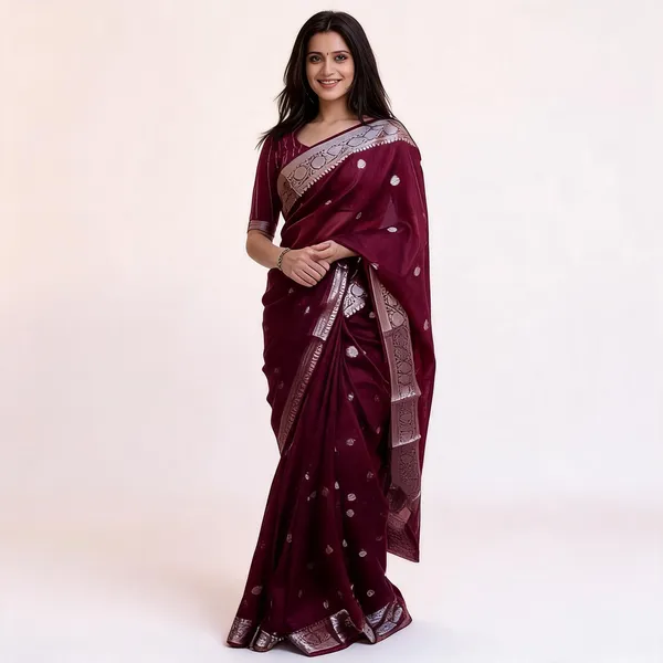 KP-R_120_BEAUTIFUL_SOFT_LILAN_Maroon_Saree