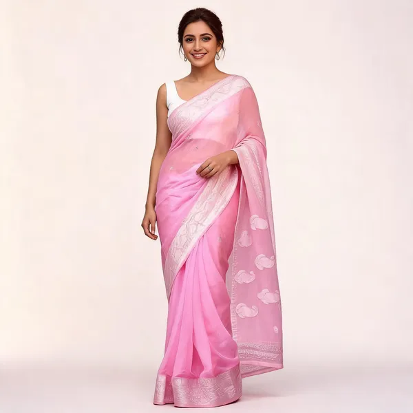 KP-R_120_BEAUTIFUL_SOFT_LILAN_Pinlk_Saree