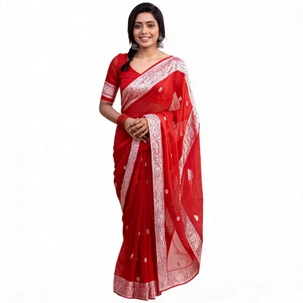 KP-R_120_BEAUTIFUL_SOFT_LILAN_Red_Saree