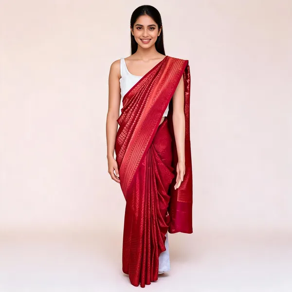 KP-R_130_Beautiful_Silk_Maroon_Saree