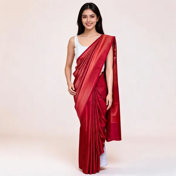 KP-R_130_Beautiful_Silk_Maroon_Saree