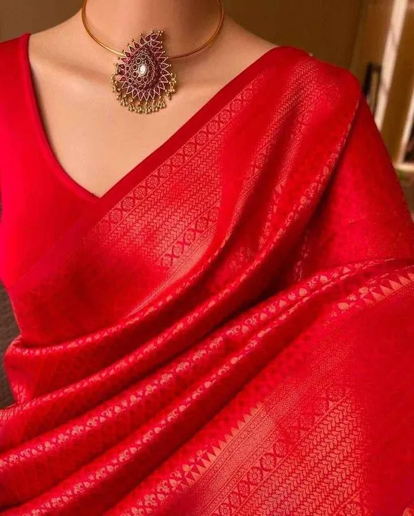 KP-R_130_Beautiful_Silk_Red_Saree