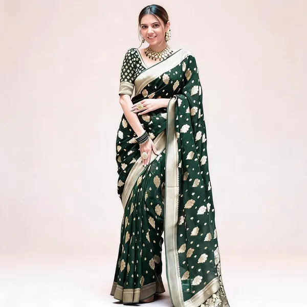 KP-R_190_New_Traditional_Wear_Green_Saree