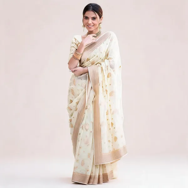KP-R_190_New_Traditional_Wear_White_Saree
