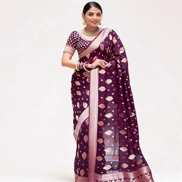 KP-R_190_New_Traditional_Wear_Wine_Saree