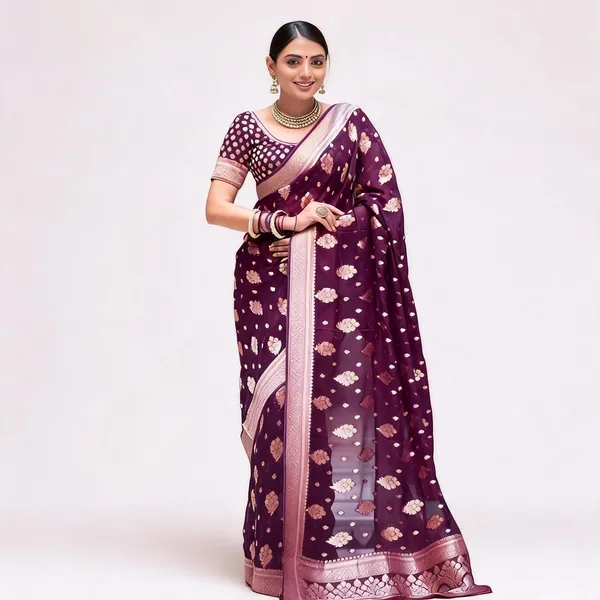 KP-R_190_New_Traditional_Wear_Wine_Saree