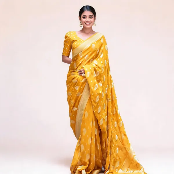 KP-R_190_New_Traditional_Wear_Yellow_Saree