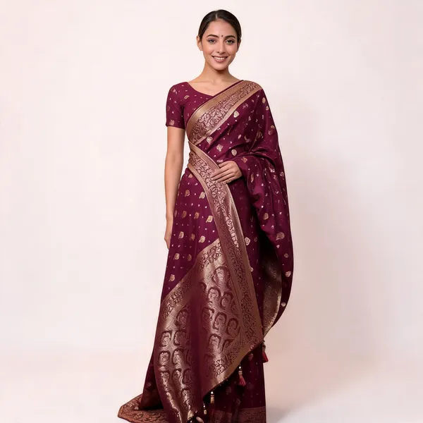 KP-R_210_Beautiful_Party_Wear_WineSaree