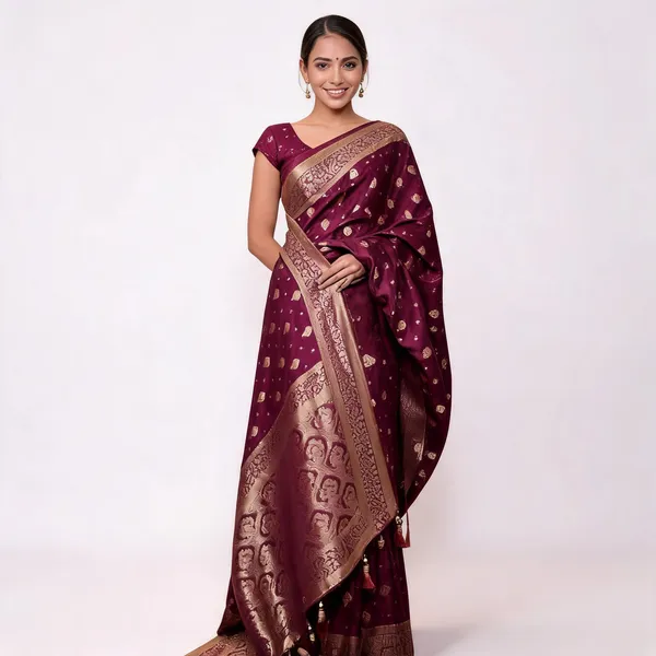 KP-R_210_Beautiful_Party_Wear_WineSaree