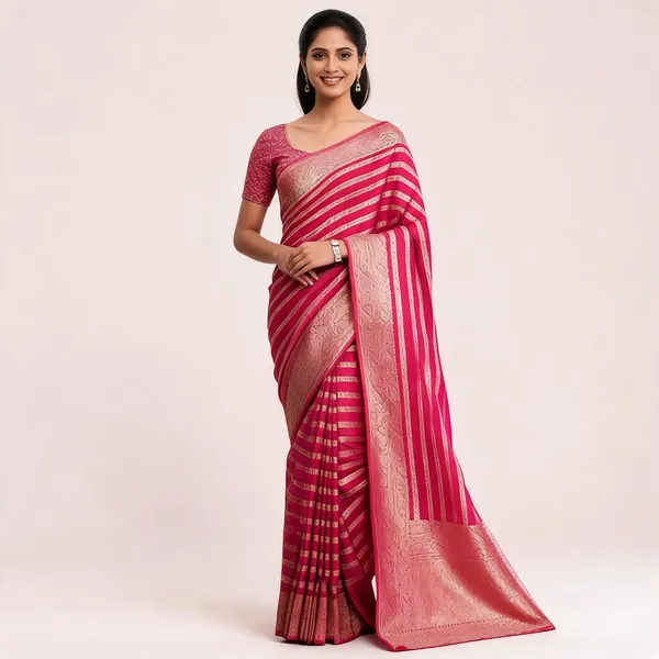 KP-R_232_Beautiful_Silk_Cloth_Gazari_Colour_Party_Wear_Saree