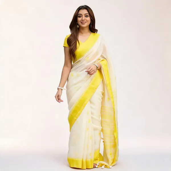 KP-R_251_SOFT_LILAN_Yellow_Saree