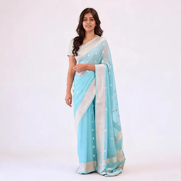 KP-R_255_Soft_Lilan_Blue_Saree