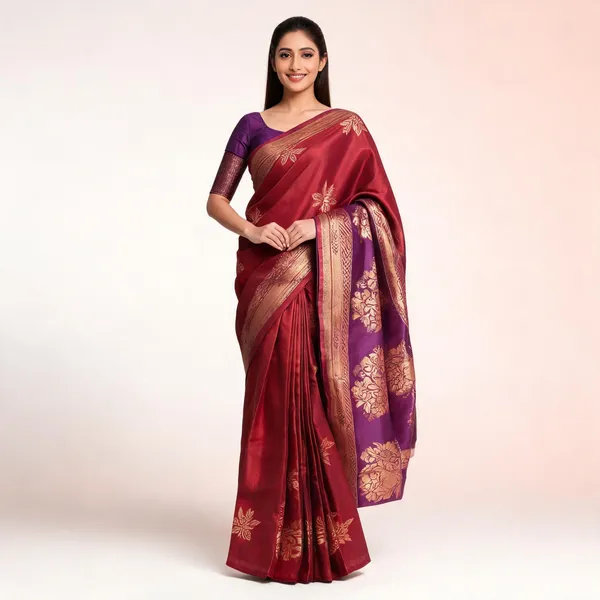 KP-R_257_New_Traditional_Wear_Maroon_Saree