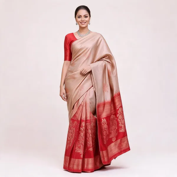 KP-R_257_New_Traditional_Wear_Peach_Saree